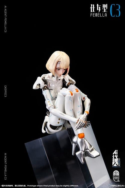 GUKE AI Agent Femella C3 Solid Color Edition 1/12 Scale 7-Inch Action Figure - View 4