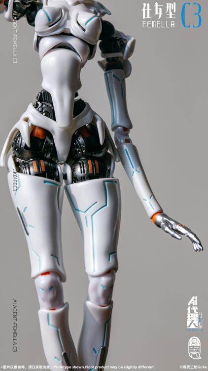 GUKE AI Agent Femella C3 Solid Color Edition 1/12 Scale 7-Inch Action Figure - View 22