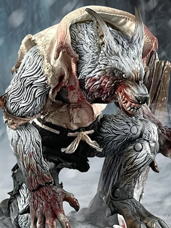 COO Model Palmtop Monsters Snowfield Slaughter Bloody White Werewolf Deluxe Ver. 1/12 Scale Figure