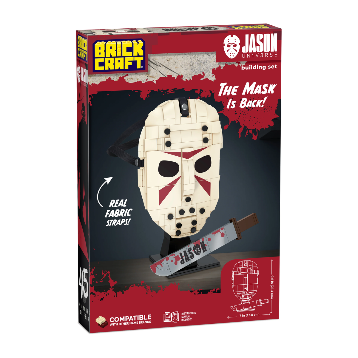 Brickcraft Jason Universe Jason's Mask 45th Anniversary Brick Building Set (9.2-Inch) - View 8