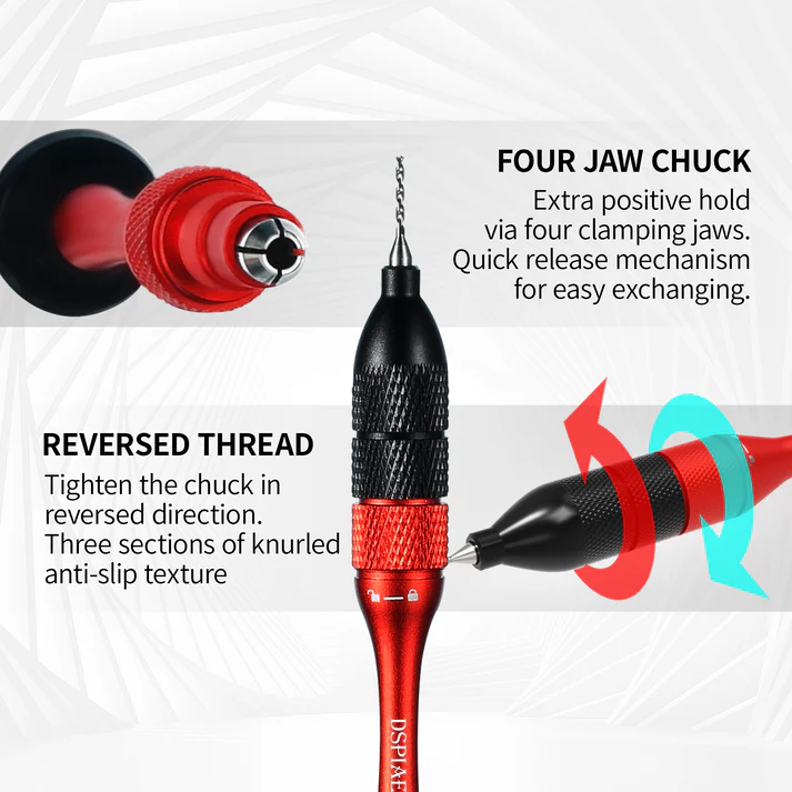 DSPIAE Precision Aluminum Alloy Hand Drill Set Hobby Drill for Models - View 6