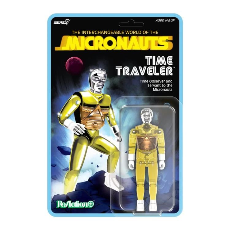 Super7 Micronauts ReAction+ Time Traveler (Translucent Yellow) Action Figure - View 4