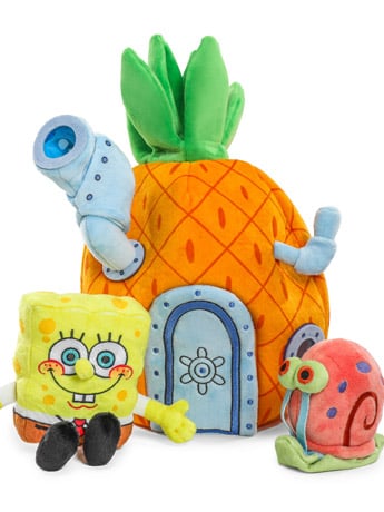Kidrobot SpongeBob SquarePants Pineapple 13-Inch Interactive Plush with SpongeBob and Gary