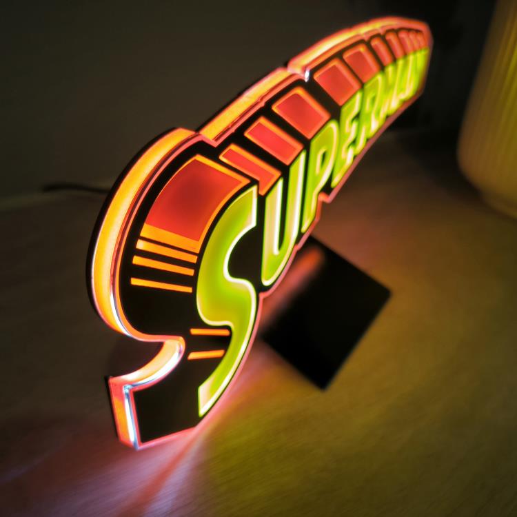 Brandlite DC Classics DC Comics Superman Retro LED Logo Sign (5-Inch) - View 6