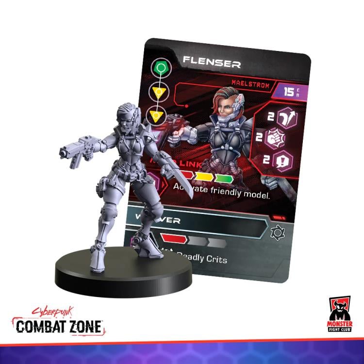 Monster Fight Club Cyberpunk Red Combat Zone Maelstrom Faction Starter Box Miniatures Set - View 7