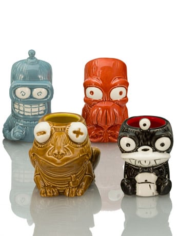 Beeline Creative Futurama Geeki Tikis Mini Muglets 4-Pack Ceramic Mugs