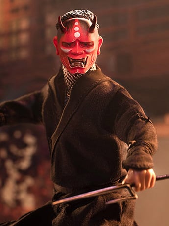 EdStar Studio Undead Ninja Army Oni Mask 1/12 Scale Figure (Black Ver.)