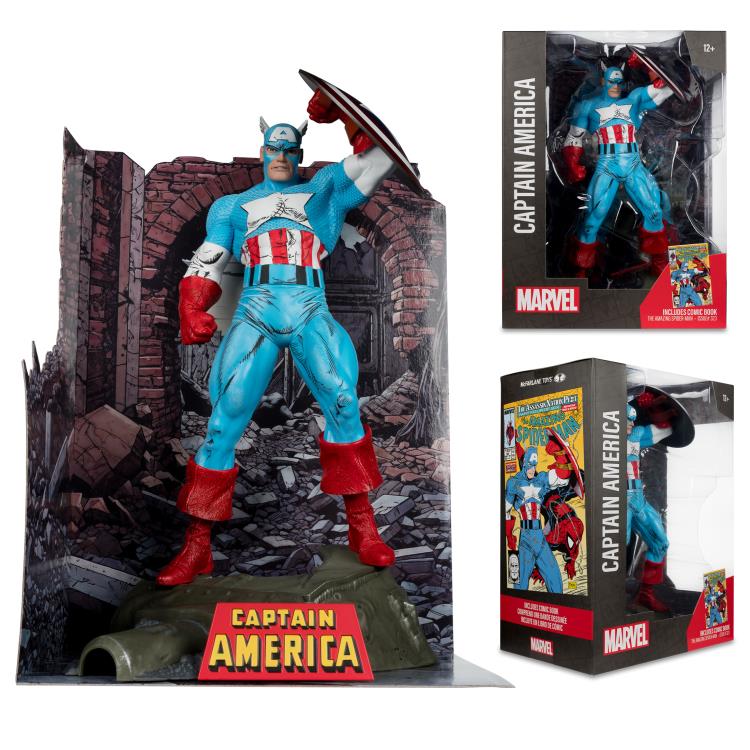 McFarlane Toys Marvel Comics Captain America (The Amazing Spider-Man #323) 1/6 Scale Action Figure - View 9