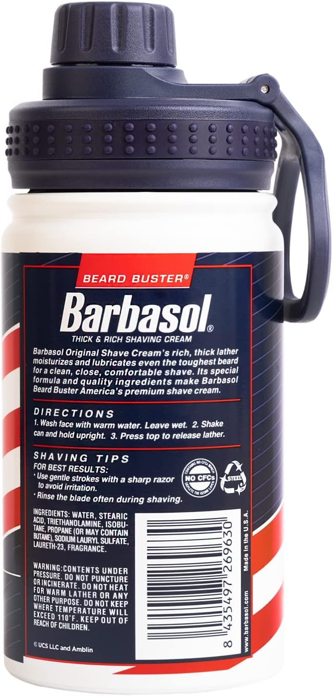 ERIK Jurassic Park Barbasol Steel Water Bottle, Shaving Cream Can Design - View 4