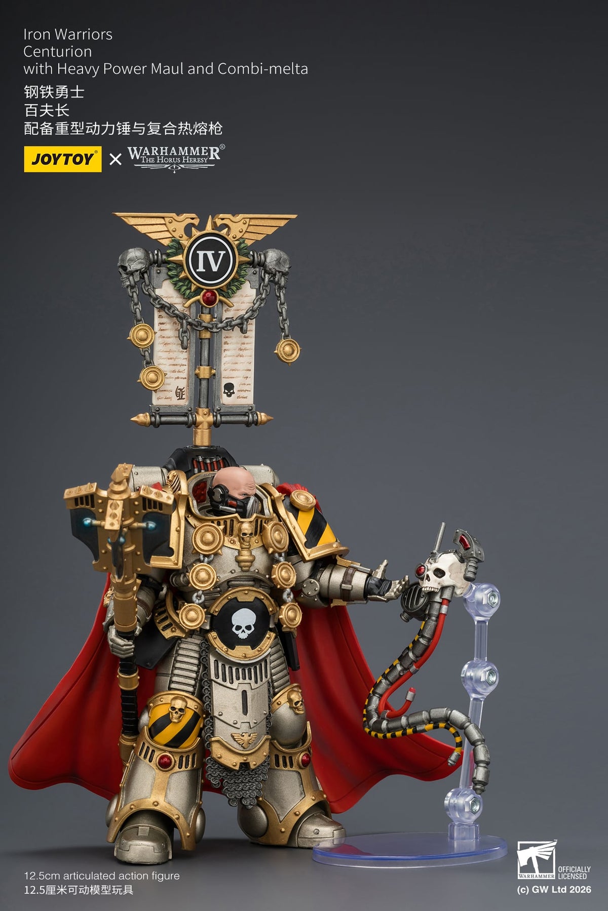 JoyToy Warhammer The Horus Heresy Iron Warriors Centurion with Heavy Power Maul and Combi-Melta 1/18 Scale Action Figure - View 10