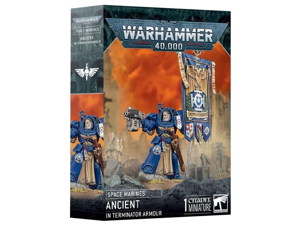 Games Workshop Warhammer 40,000 Space Marines Ancient in Terminator Armor Citadel Plastic Miniature - View 2