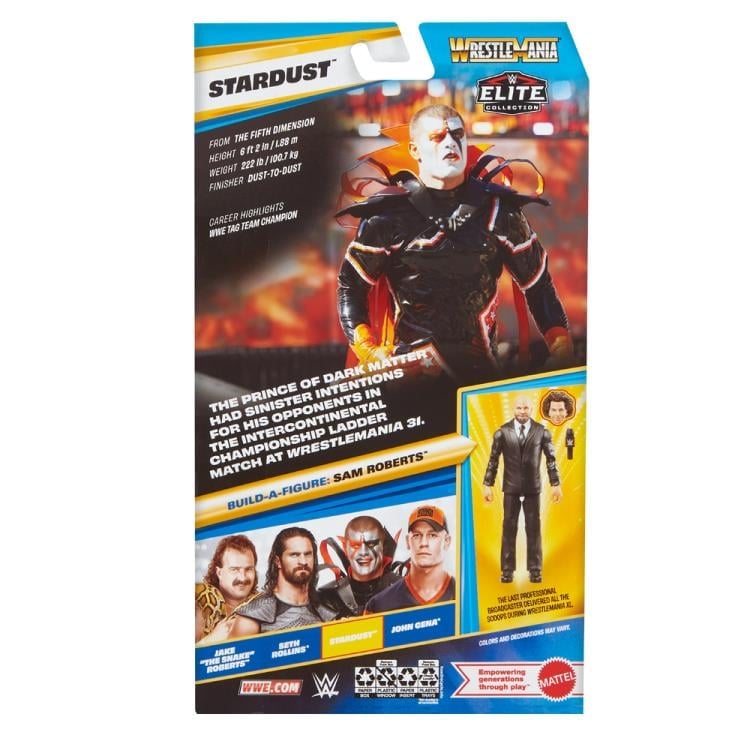 Mattel WWE WrestleMania Elite Collection Stardust Action Figure (Sam Roberts Build-A-Figure) - View 9