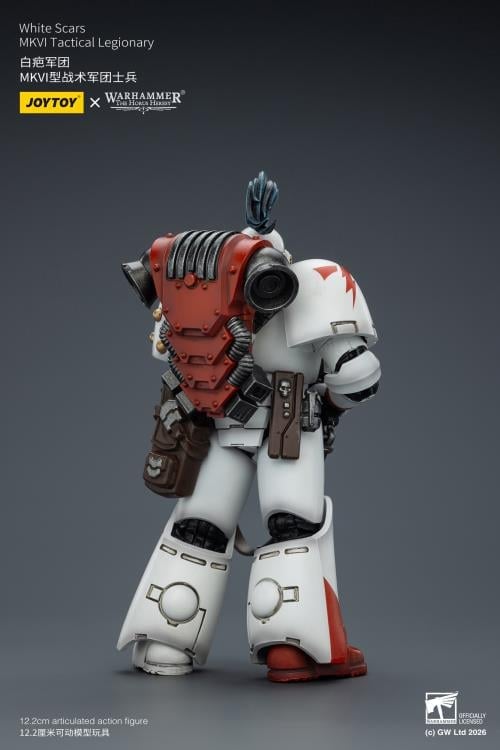JoyToy Warhammer The Horus Heresy White Scars MKVI Tactical Legionary 1/18 Scale Action Figure - View 6