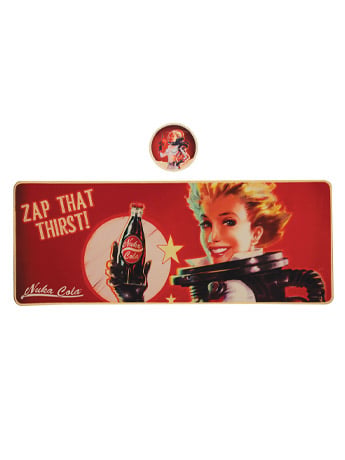 Fanattik Collectibles Fallout Nuka Cola XL Desk Pad and Coaster Set