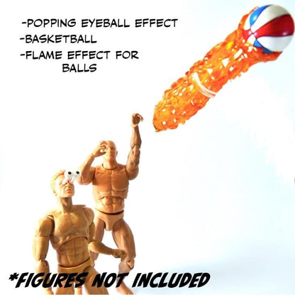 Happycat Industries Game On! Super Action Stuff Set B - Cats with Knives 2 Action Figure Accessory Set 1/12 Scale - View 17