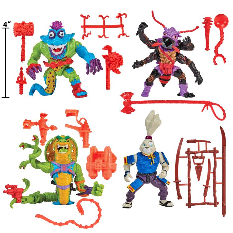 Playmates Teenage Mutant Ninja Turtles Original Classic Mutants Wave 4 4-Inch Action Figure 4-Pack - View 8