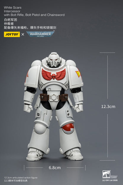 JoyToy Warhammer 40,000 White Scars Intercessor 1/18 Scale Plastic Action Figure 4.8-Inch - View 13