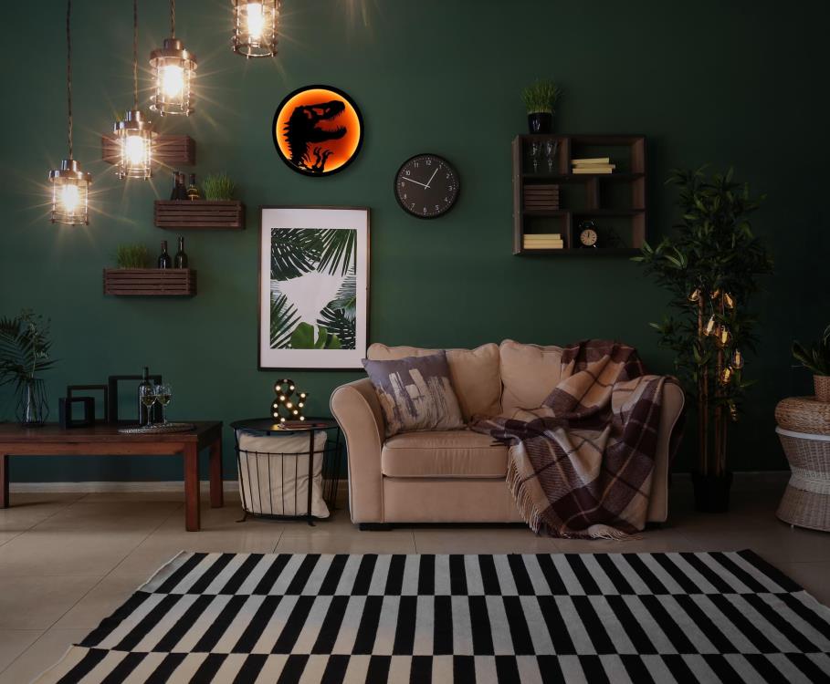 Ukonic Jurassic Park Back Lit T-Rex Logo LED Light (13-Inch) - View 4