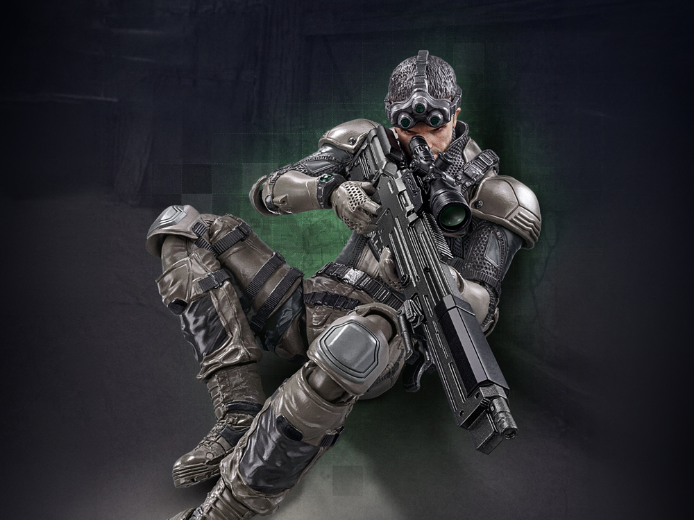 CCSTOYS Splinter Cell: Blacklist FigScript Sam Fisher Desert Ver. 1/12 Scale Action Figure - View 2