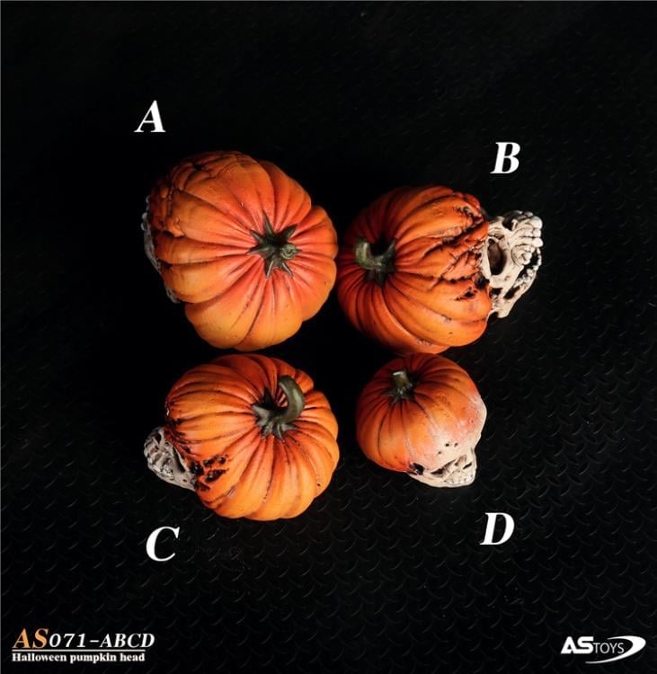 AS Toys Halloween Skeleton Pumpkin Head 1/6 Scale PU Accessory (Ver A) - View 4