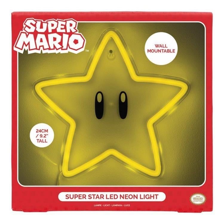 Paladone Super Mario Super Star Wall-Mountable LED Neon Light, 9.4-Inch - View 5