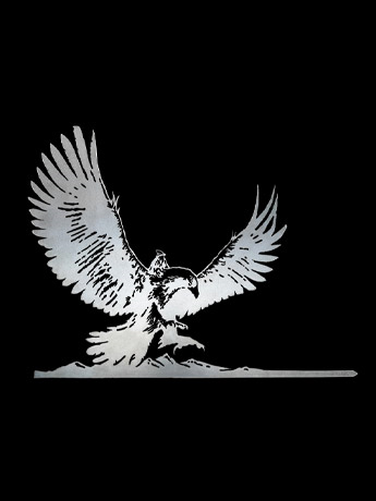 Weta Workshop Metalbird The Lord of the Rings Gandalf on Gwaihir Metal Tree Sign