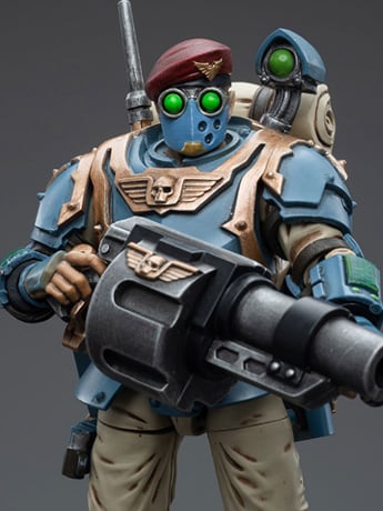 JoyToy Warhammer 40K Astra Militarum Tempestus Scions Command Squad 55th Kappic Eagles Grenadier 1/18 Scale Figure