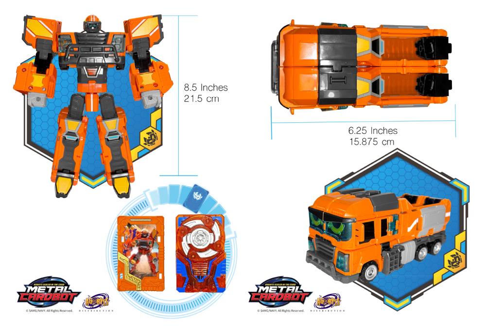 SAMG Metal Cardbot Power Class Mech Tackle 8.5-Inch Action Figure - View 4