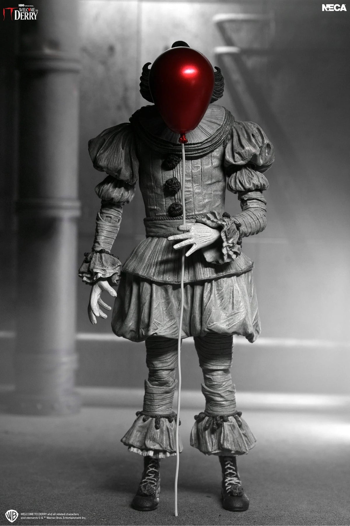 NECA IT: Welcome to Derry Ultimate Pennywise Action Figure (Black and White Ver.) - View 9