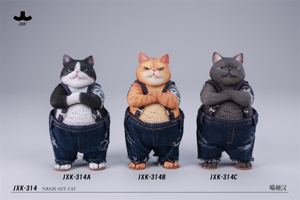 JxK.Studio Tough-Guy Cat (Ver. C) 4.5-Inch Resin Figure - View 12