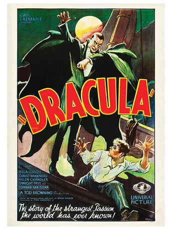 Trend Setters Universal Monsters Dracula (Vintage Poster) MightyPrint 24-Inch Wall Art