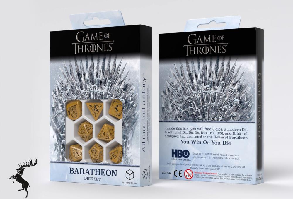 Q Workshop Game of Thrones House Baratheon Dice Set - View 3