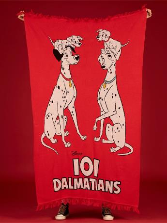 Cakeworthy Disney 101 Dalmatians 65th Anniversary Blanket with Pongo, Perdita, Pepper and Lucky
