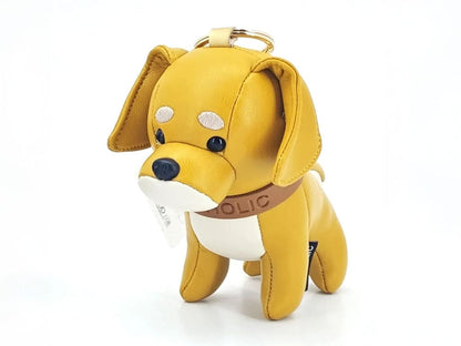 Locker Toys Leasholic Golden Retriever Leather Plush Charm, 5.5-Inch - View 2