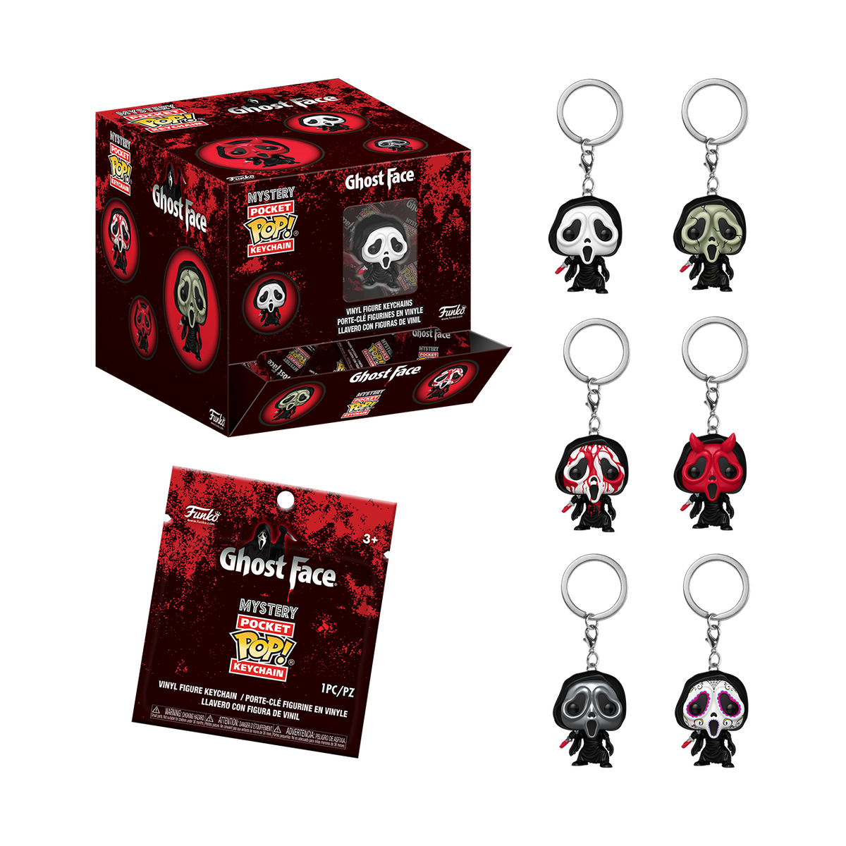 Funko Ghost Face Box of 12 Random Pocket Pop! Keychains - View 3