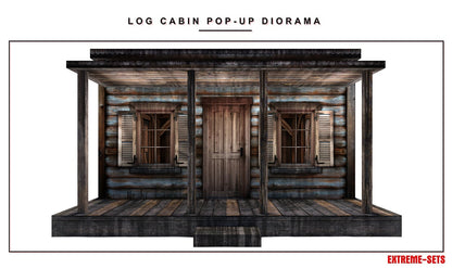 Extreme-Sets Multiverse Collection Log Cabin 1/12 Scale Pop-Up Diorama (14-Inch) - View 3
