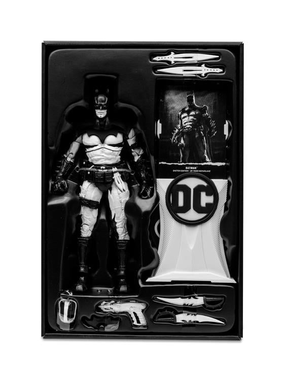 McFarlane Toys DC Multiverse Gold Label Batman Designed by Todd McFarlane (Sketch Edition) Exclusive Action Figure - View 11