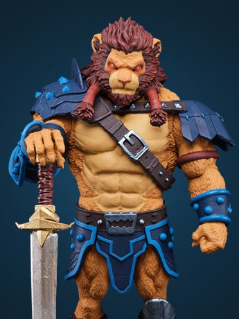 Spero Studios Animal Warriors of The Kingdom Primal Collection Series 2 Deluxe King Hannibal Plastic Figure
