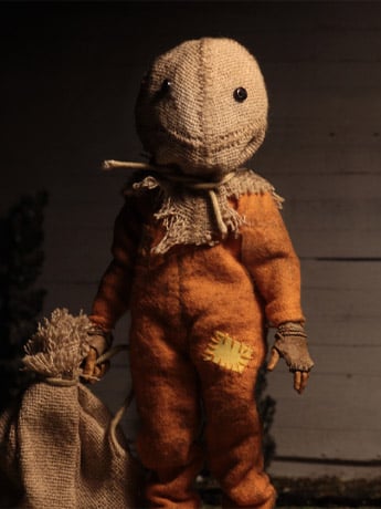 NECA Trick 'r Treat Sam Plastic Figure Listed at 5 and 8 Inches