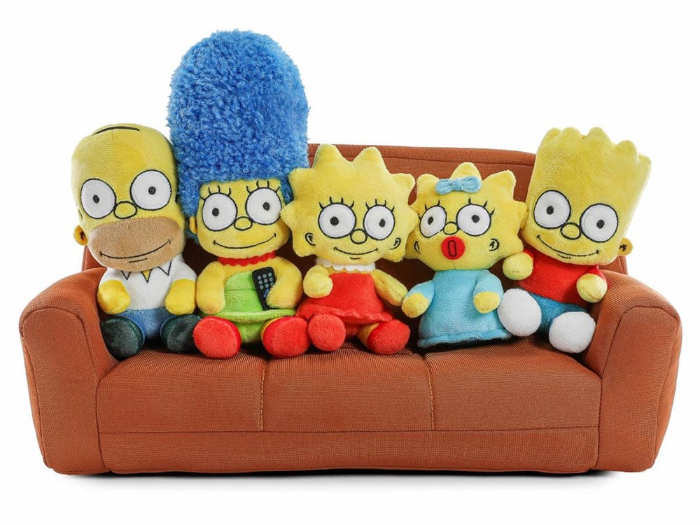 Kidrobot The Simpsons Family on Couch Interactive Plush with Homer, Marge, Bart, Lisa and Maggie - View 2