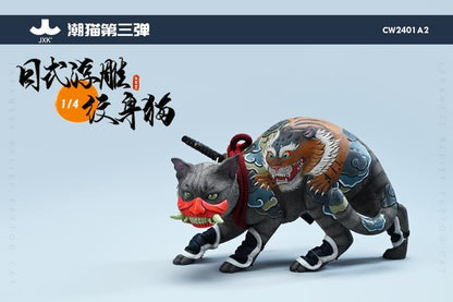 JxK.Studio Japanese Relief Tattoo Cat (A2) 1/4 Scale Resin Statue - View 3