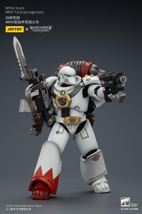 JoyToy Warhammer The Horus Heresy White Scars MKVI Tactical Legionary 1/18 Scale Action Figure - View 12