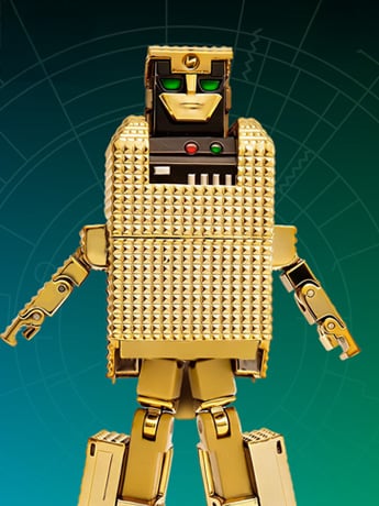 Shohoriku Golden Warrior Gold Lightan DenJi Lightan Model Kit, 4.8-Inch