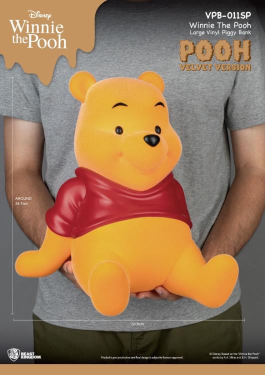Beast Kingdom Winnie the Pooh VPB-011SP Pooh Velvet Ver. Large Vinyl Piggy Bank (14-Inch) - View 8