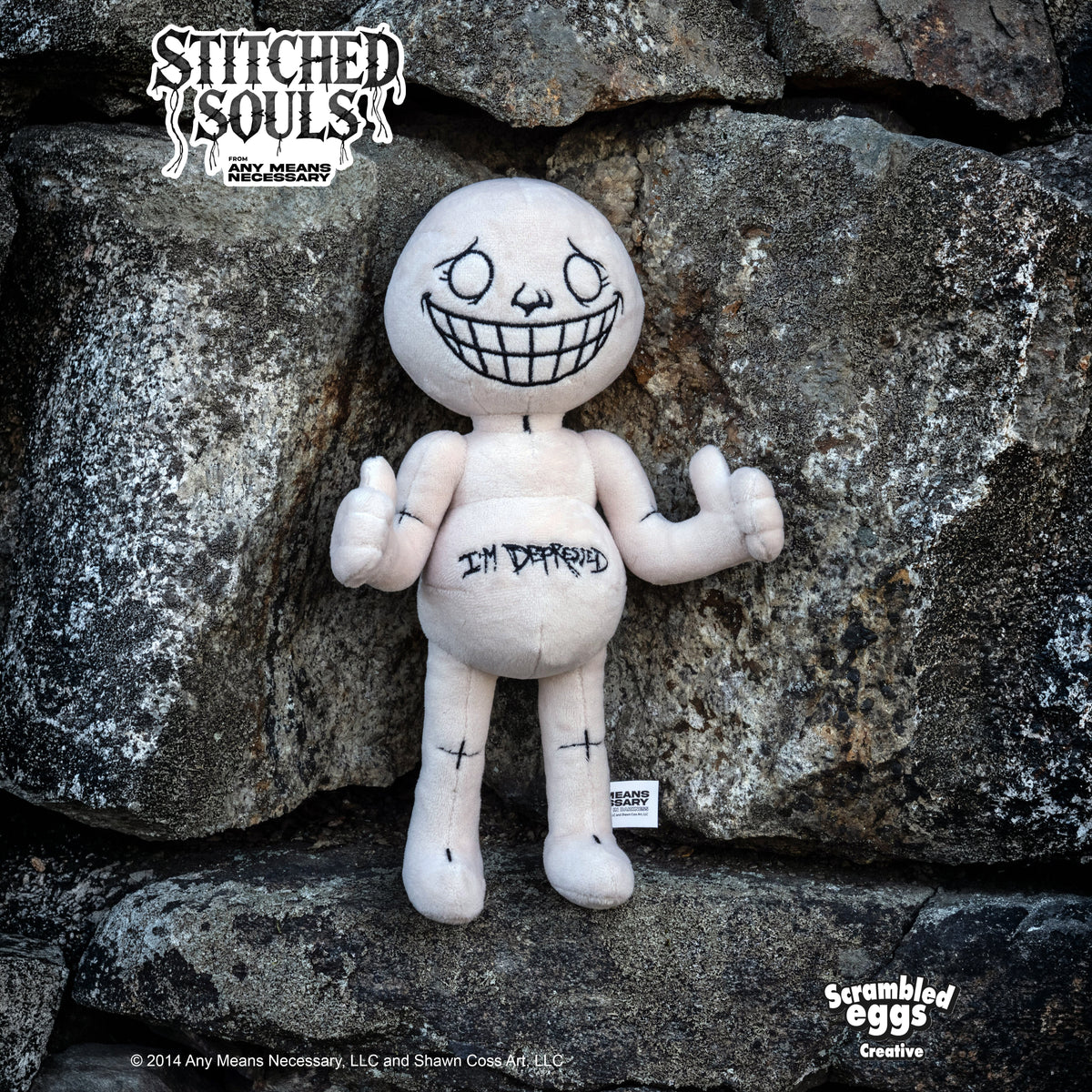Scrambled Eggs Creative Stitched Souls I'm Depressed 12-Inch Polyester Plush - View 3
