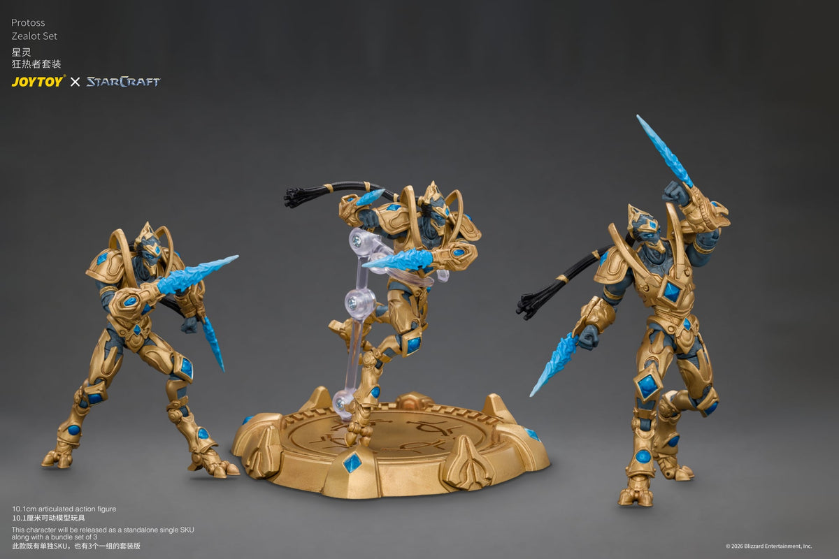 JoyToy StarCraft Protoss Zealot 1/25 Scale 4-Inch Action Figure Set - View 6