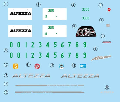 Fujimi ID-335 Toyota Altezza RS200 (with GT W Wing) 1/24 Scale Plastic Model Kit - View 6