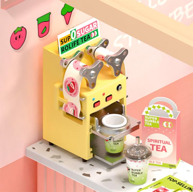 Rolife Super Creator DIY Super Store Double Joy Bubble Tea Model Kit, 6-Inch - View 8