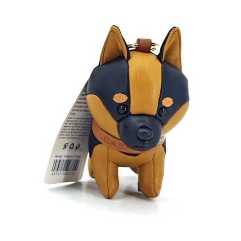 Locker Toys Leasholic German Shepherd Leather Plush Charm, 5.5-Inch - View 3