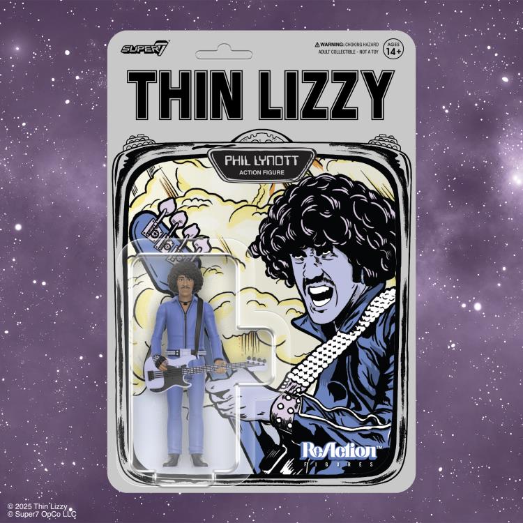 Super7 Thin Lizzy ReAction Phil Lynott (Jailbreak) Retro Figure - View 6